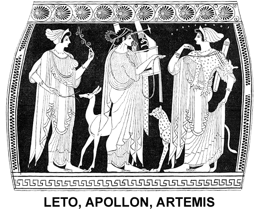 Leto Apolo Artemis